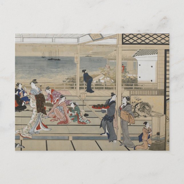 La postal de arte japonés de Utamaro (Anverso)