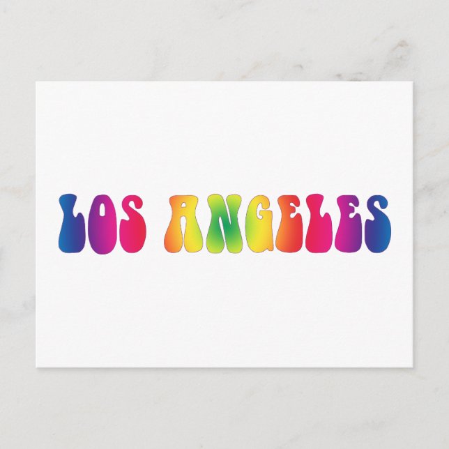 La postal de arte Tie Dye Blank de Los Ángeles 60 (Anverso)