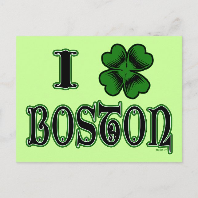 La postal de Boston Shamrock (Anverso)