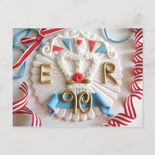 La postal de cumpleaños número 90 de la Reina (Anverso)