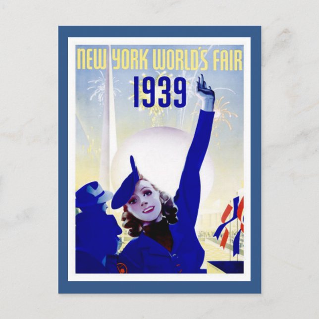 La postal de época del mundo de 1939 en Nueva York (Anverso)