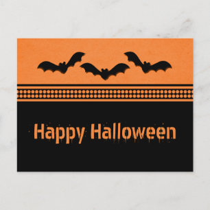 La postal de Halloween de Gone Batty, Naranja