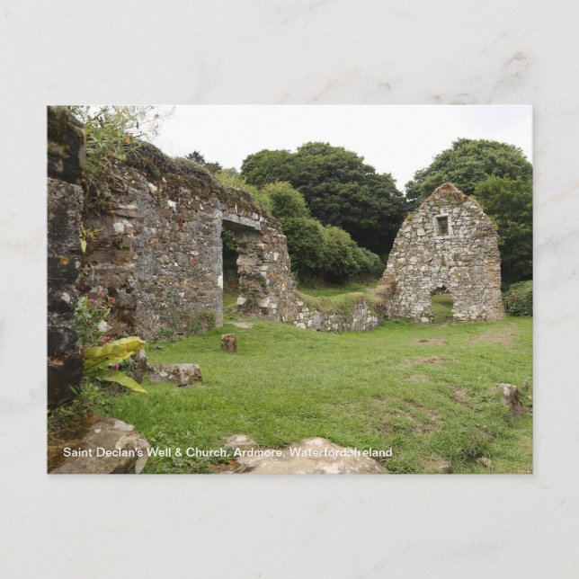La postal de Irlanda del Bien y la Iglesia de San  (Anverso)