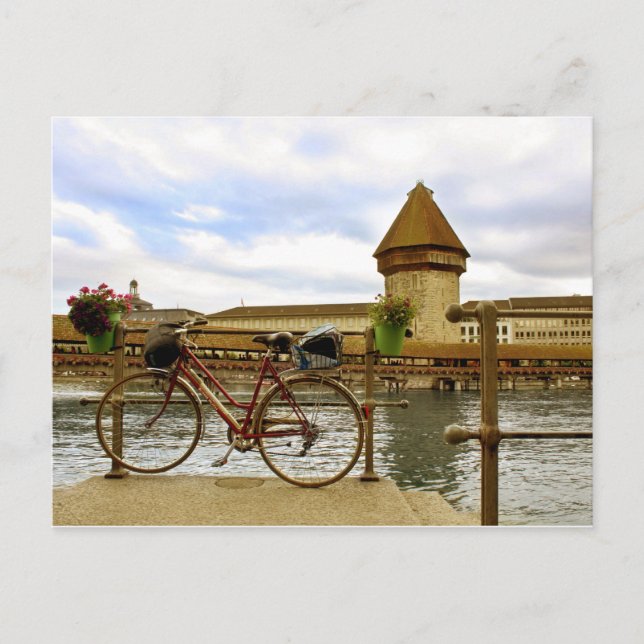La postal de Kapellbrücke (Anverso)
