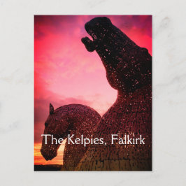 La postal de Kelpies, esculturas de cabeza de caba