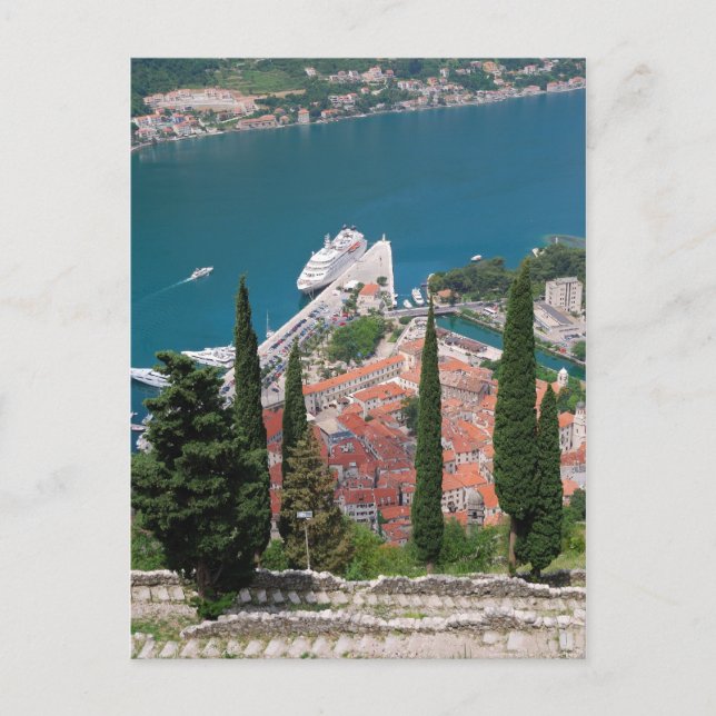 La postal de Kotor en Montenegro (Anverso)