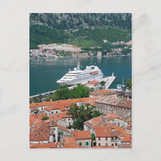La postal de Kotor en Montenegro (Anverso)