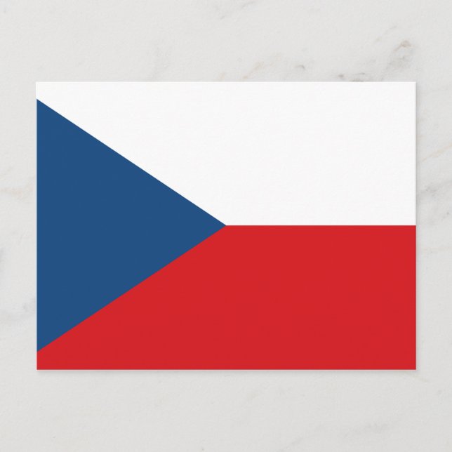 La postal de la bandera de la República Checa (Anverso)