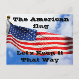 La postal de la bandera estadounidense