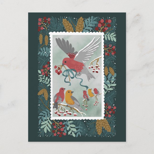 La postal de la canción invernal de la Tierra (Anverso)