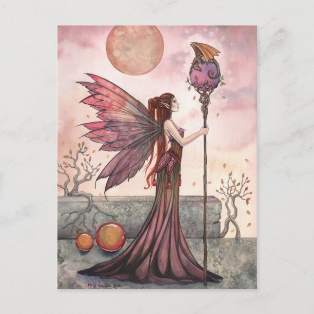 La postal de la Fantasía del Dragón Dorado (Anverso)