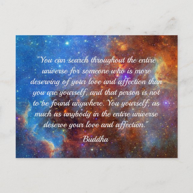 La postal de la felicidad de Buda (Anverso)