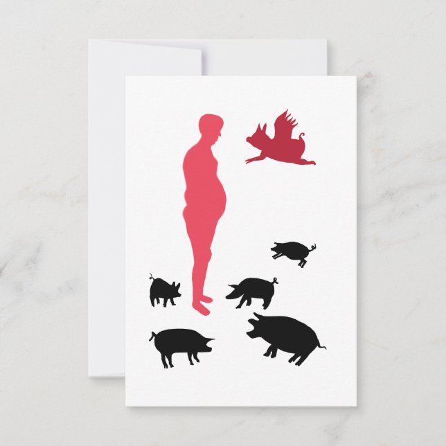 La postal de la granja feliz de la comida vegetari (Anverso)