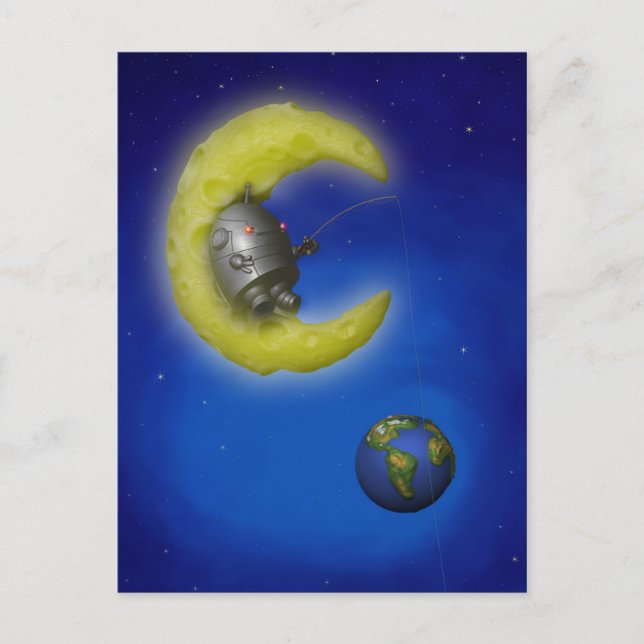 La postal de la luna de pesca (Anverso)