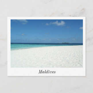 La postal de la playa de Maldivas
