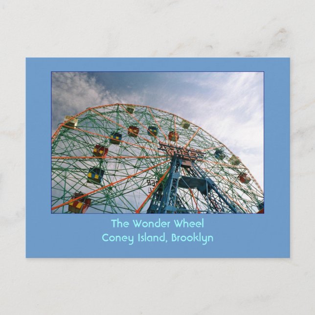 La postal de la Rueda de las Maravillas (Coney Isl (Anverso)