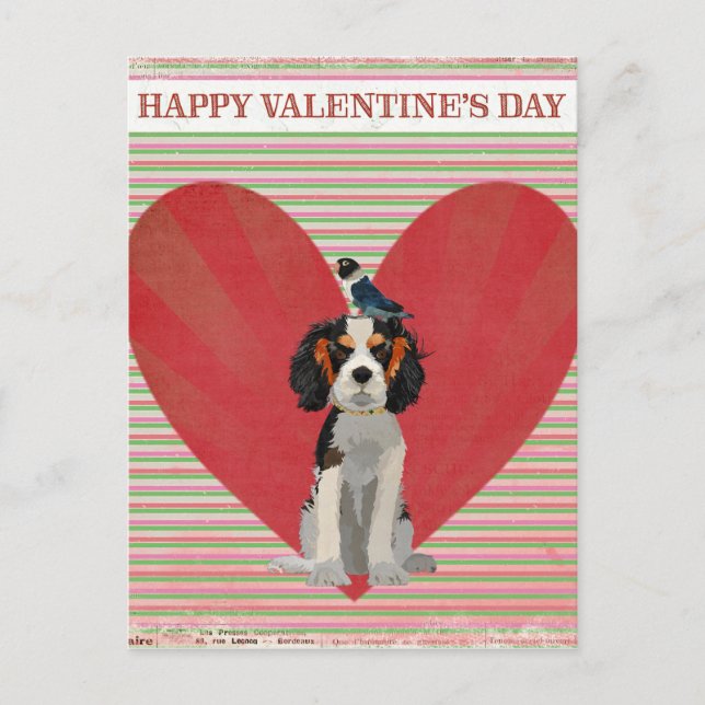 La postal de la TARJETA DEL DÍA DE SAN VALENTÍN (Anverso)