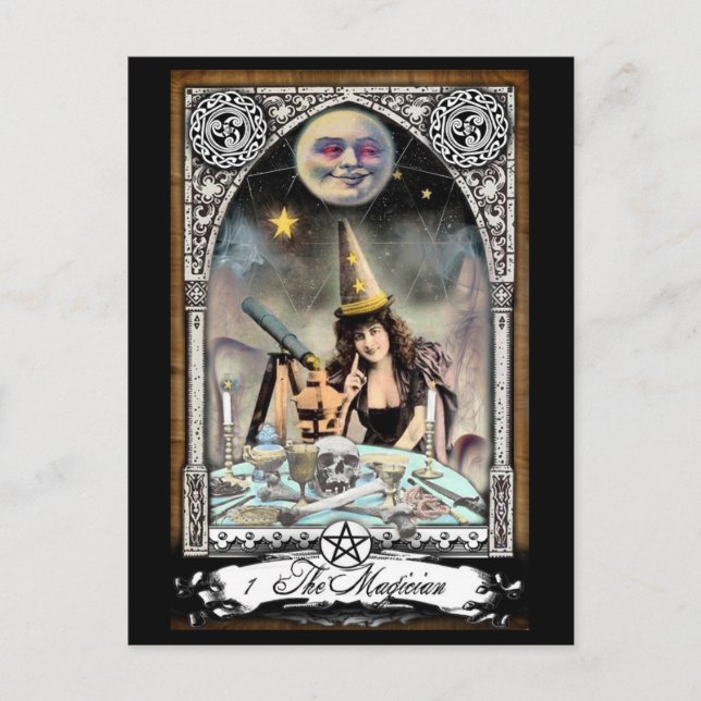 La postal de la tarjeta Tarot de Magician Victoria (Anverso)