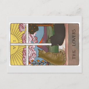 La postal de la tarjeta Tarot para gatos de los am