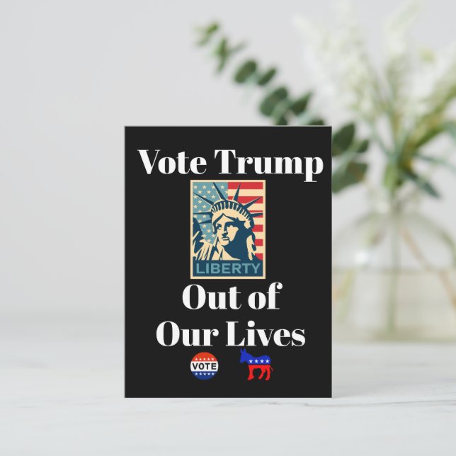 La postal de la victoria de Trump (Anverso de pie)
