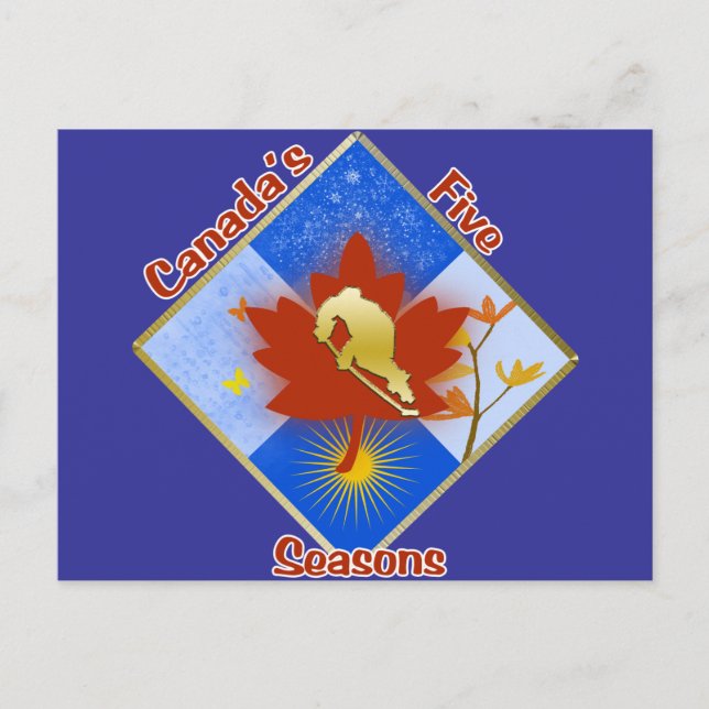 La postal de las 5 estaciones de Canadá (Anverso)