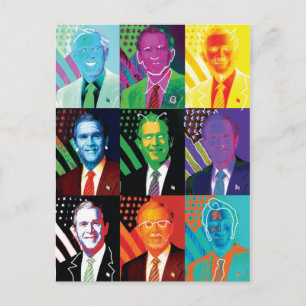La postal de las 9 caras de Bush