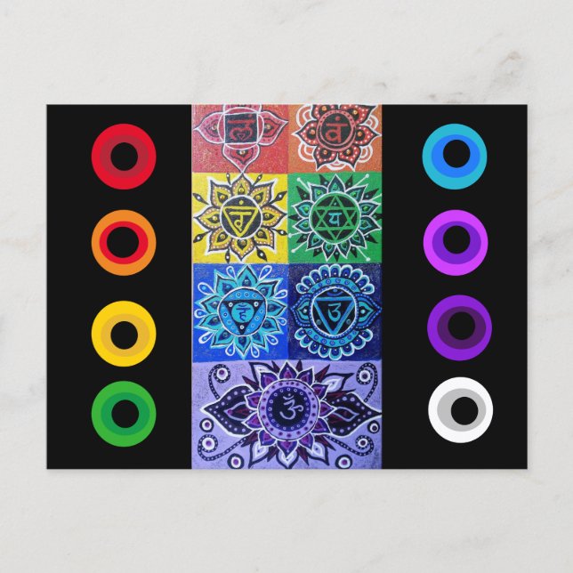 La postal de los 7 Chakras (Anverso)