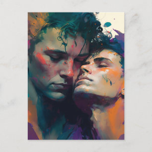 La postal de los homosexuales enamorados