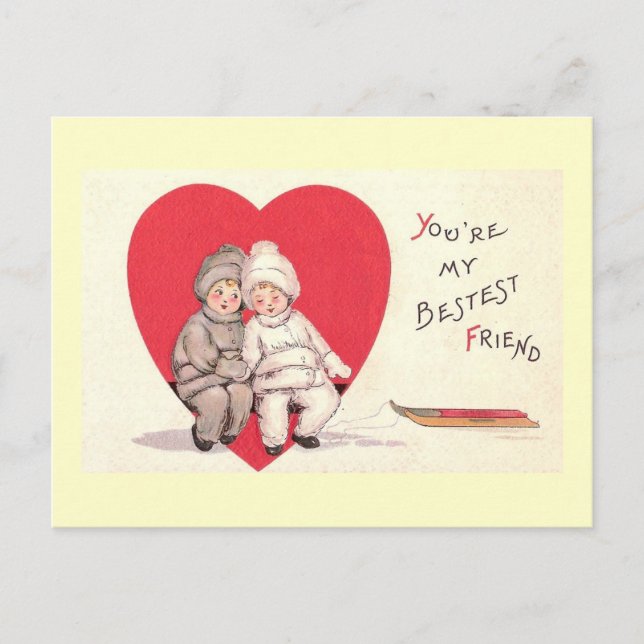 La postal de mejor amigo Valetine (Anverso)