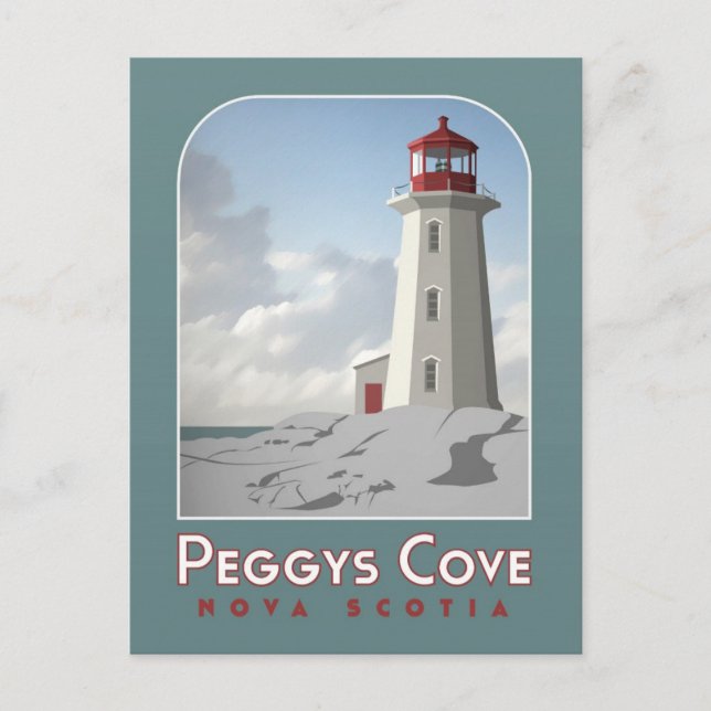 La postal de Peggy's Cove Deco (Anverso)