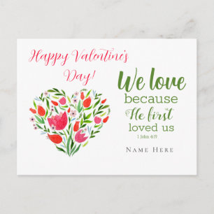 La postal de San Valentín floral