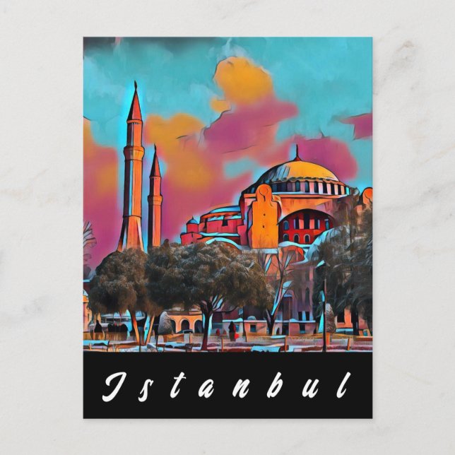 La postal de Santa Sofía de Estambul (Anverso)