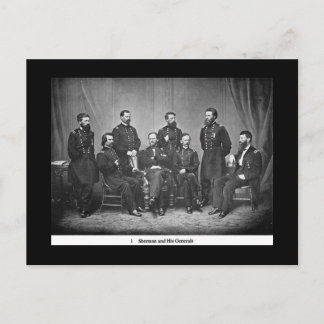 La postal de Sherman y sus generales