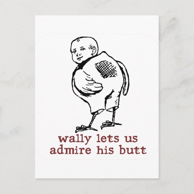 La postal de Wally's Butt (Anverso)