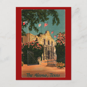 La postal del Álamo Vintage Texas