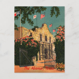 La postal del Álamo Vintage Texas
