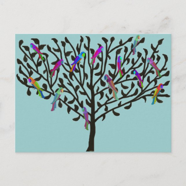 La postal del árbol del loro (Anverso)
