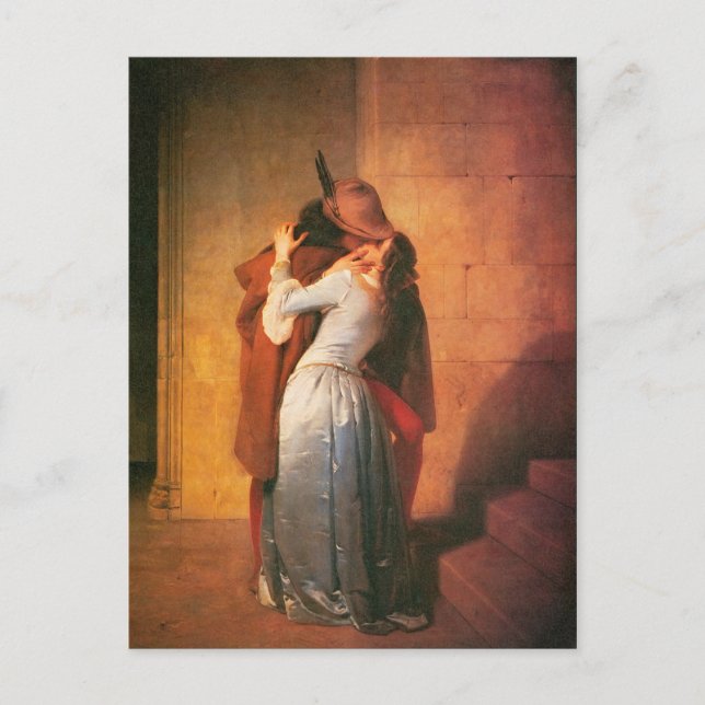 La postal del beso de Francesco Hayez (Anverso)