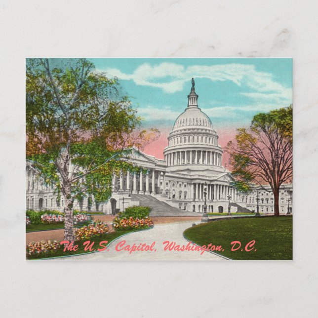 La postal del Capitolio de los Estados Unidos (Anverso)