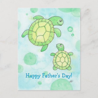 La postal del Día del Padre de las tortugas marina