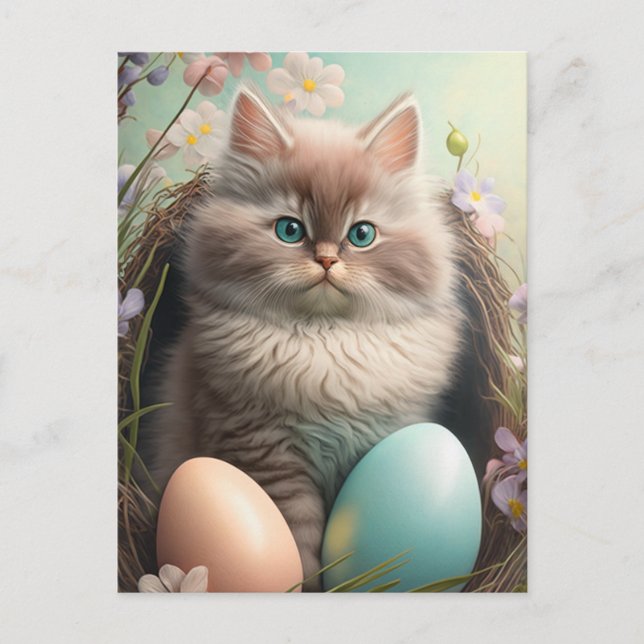 La postal del gatito de Pascua (Anverso)