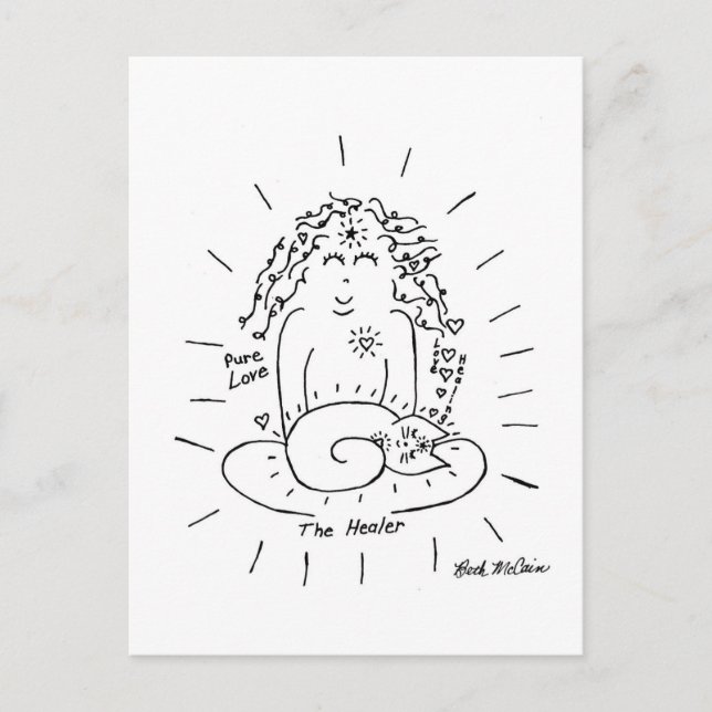 La postal del gato sanador (Anverso)