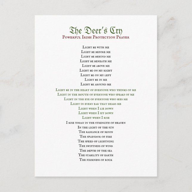 La postal del grito de ciervo (Anverso)