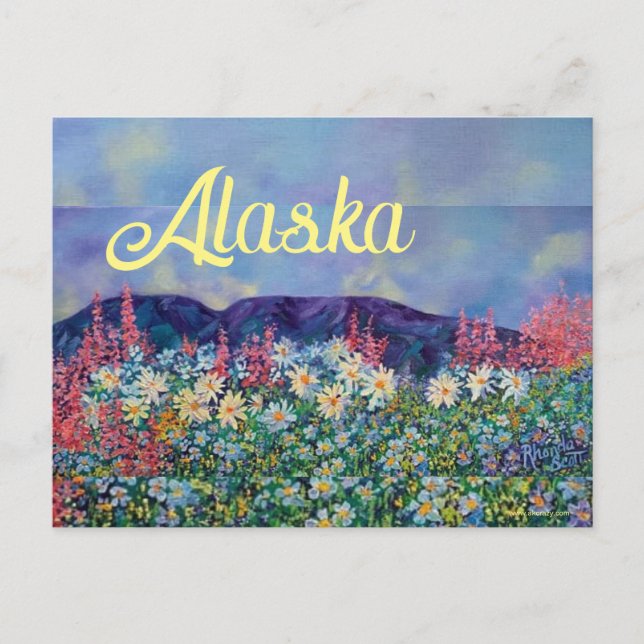 La postal del Jardín de Alaskan Tisha (Anverso)