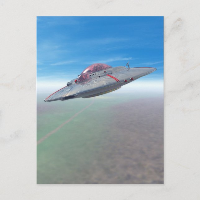 La postal del Saucer Volador (Anverso)