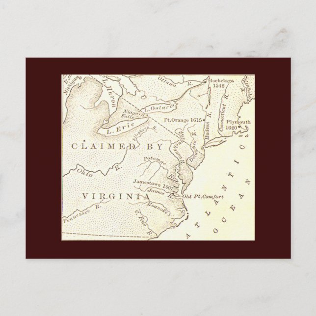 La postal del Territorio de Virginia (Anverso)