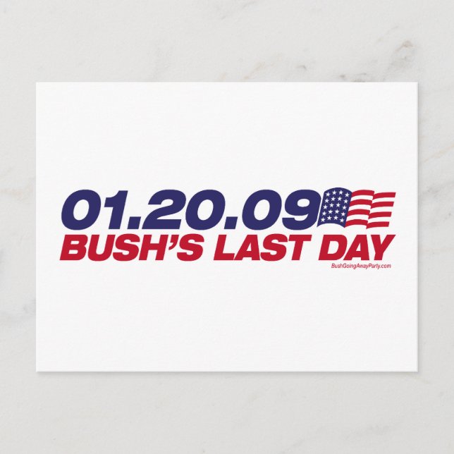 La postal del último día de Bush (Anverso)
