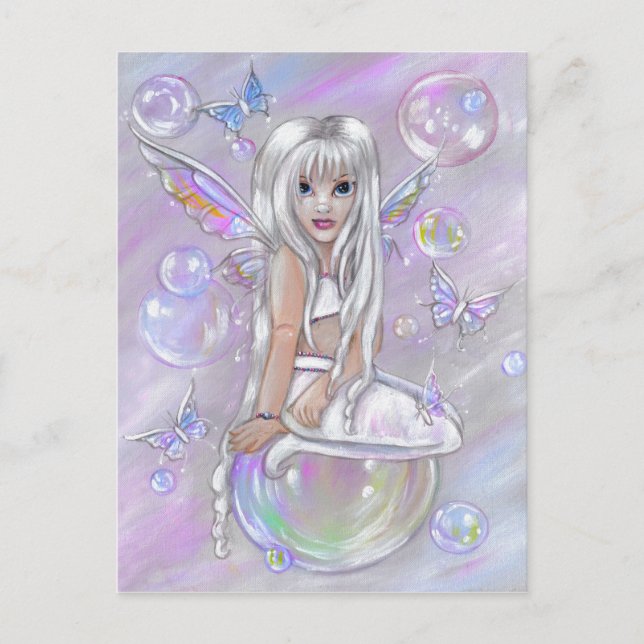 La postal "El Hada Blanca" (Anverso)