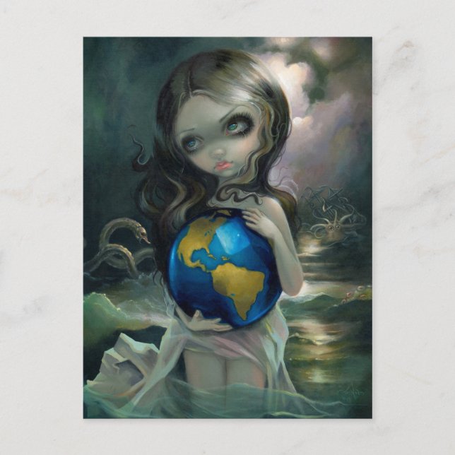 La postal "El mundo" (Anverso)