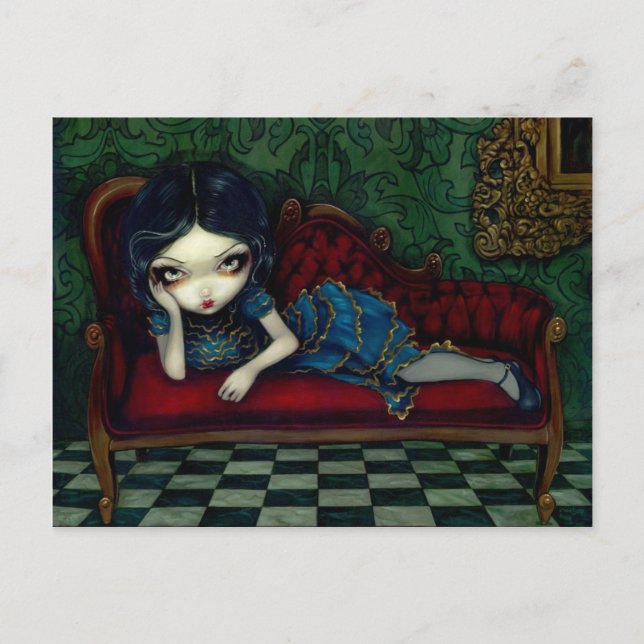 La postal "El Scarlet Sofa" (Anverso)